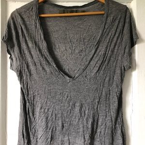 Deep V light cotton tee